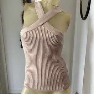 Avec Les Filles Ribbed Knit Top large